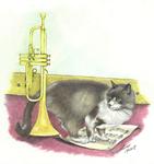 Le chat de la trompettiste